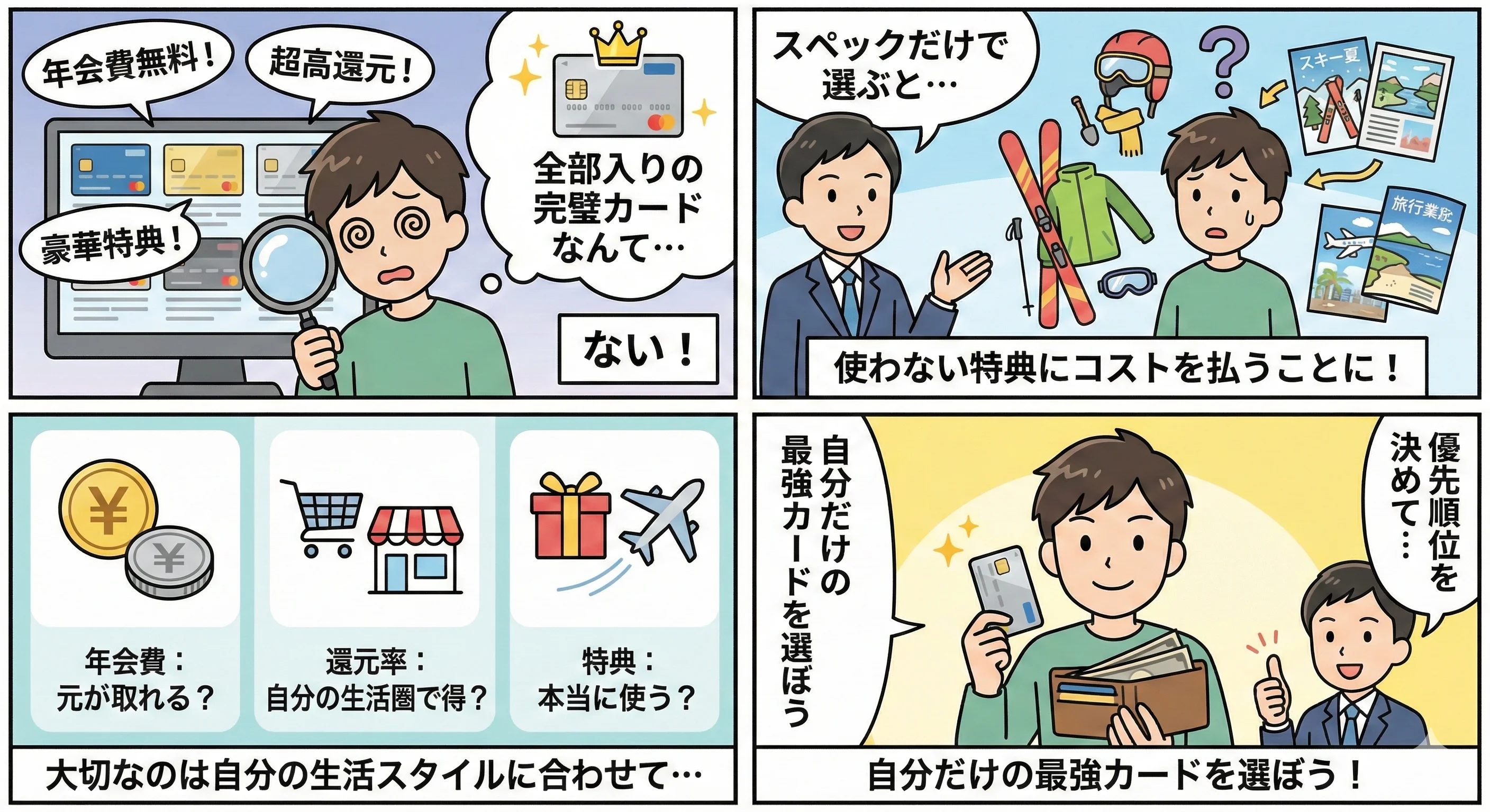 年会費・還元率・特典のバランス｜自分に最適なカード選びの優先順位